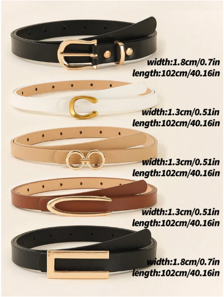 Set 5 Cinturones para Dama