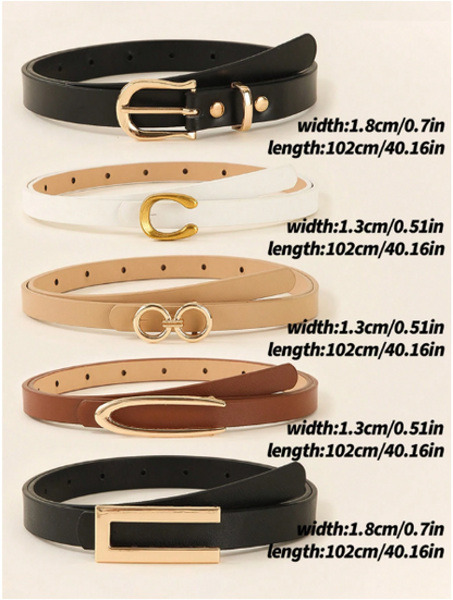 Set 5 Cinturones para Dama