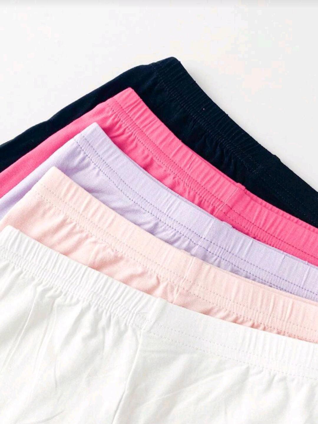 5 leggins cortas, niñas