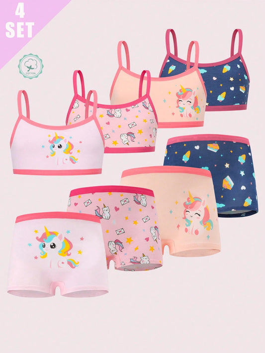 4 conjuntos ropa interior niña