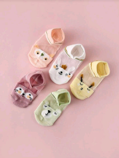 5 pares calcetines niña